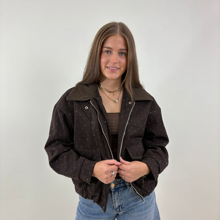 Stijn bomber donkerbruin