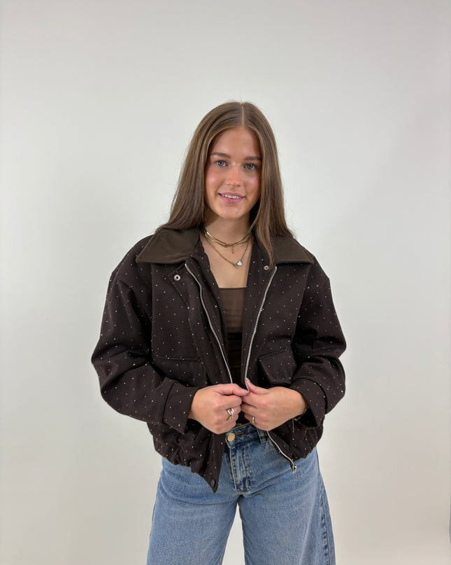 Stijn bomber donkerbruin