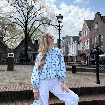  - Sabrina blouse blauw - Your Style Fashion