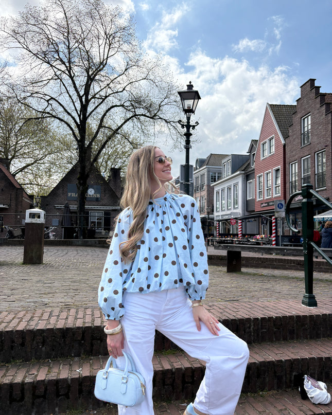  - Sabrina blouse blauw - Your Style Fashion
