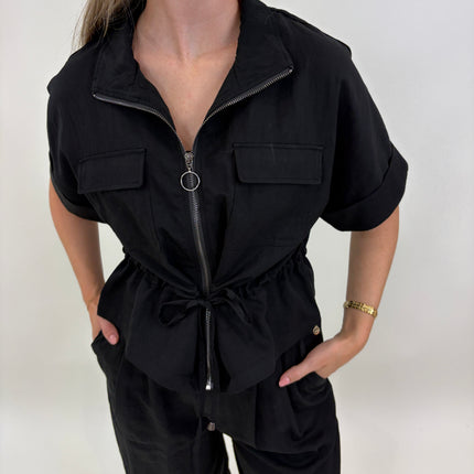 Iris co-ord jasje zwart
