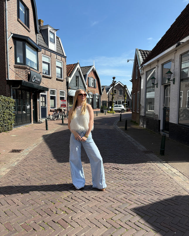 - Boho top off-white - Your Style Fashion