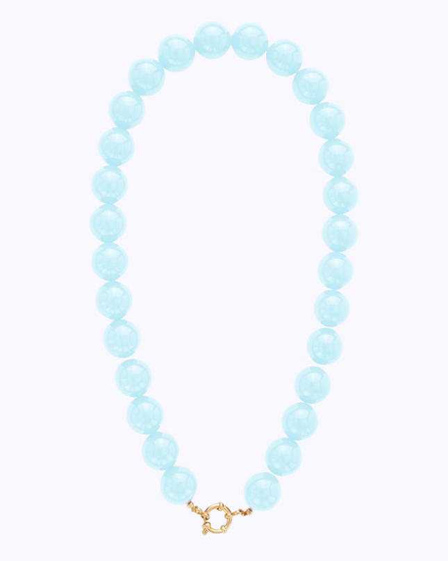 Parelketting groot, Lichtblauw