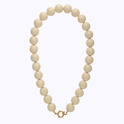 Parelketting groot, Beige