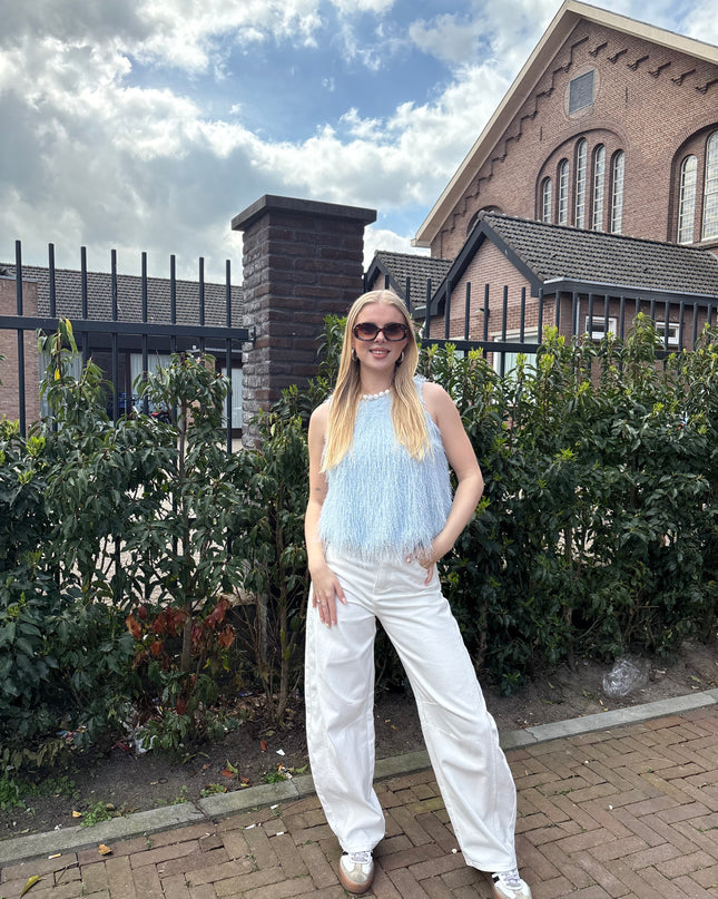  - Boho top blauw - Your Style Fashion