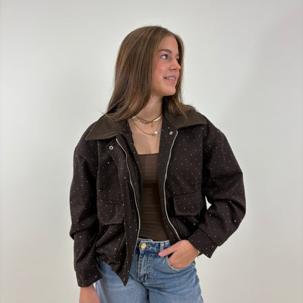 Stijn bomber donkerbruin