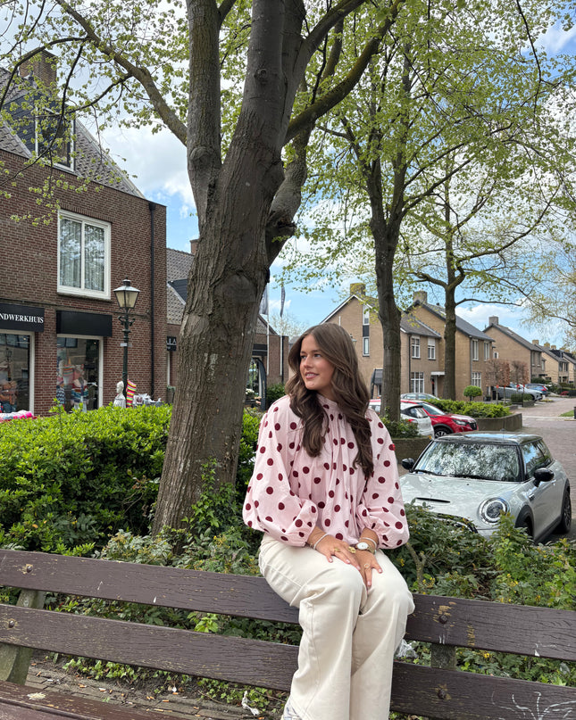  - Sabrina blouse roze - Your Style Fashion