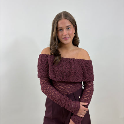 Eva off-shoulder | Bordeaux