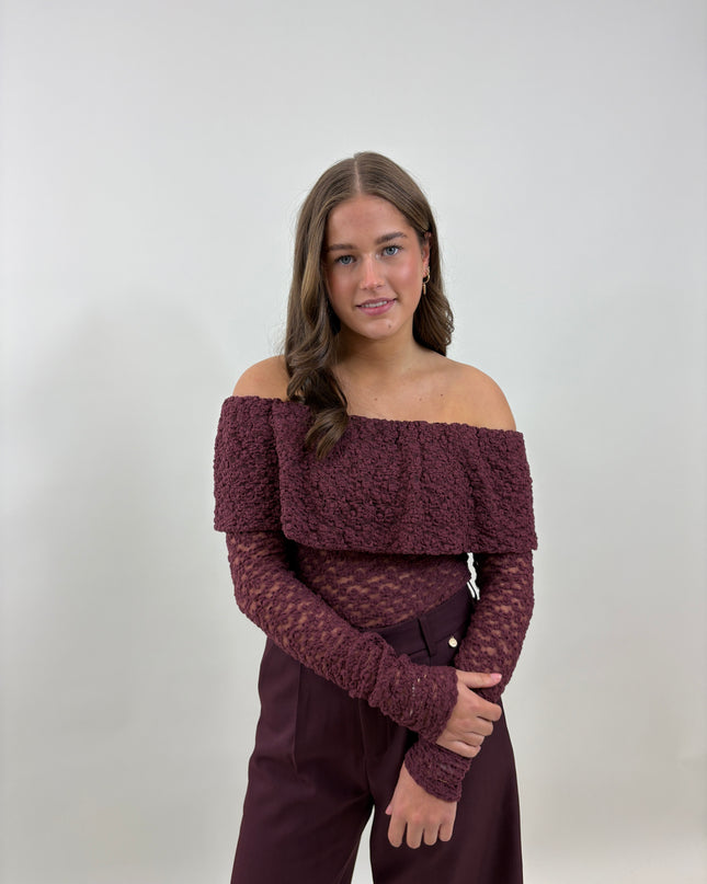 Eva off-shoulder | Bordeaux