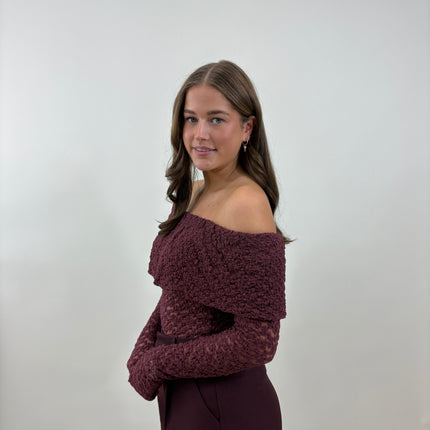 Eva off-shoulder | Bordeaux