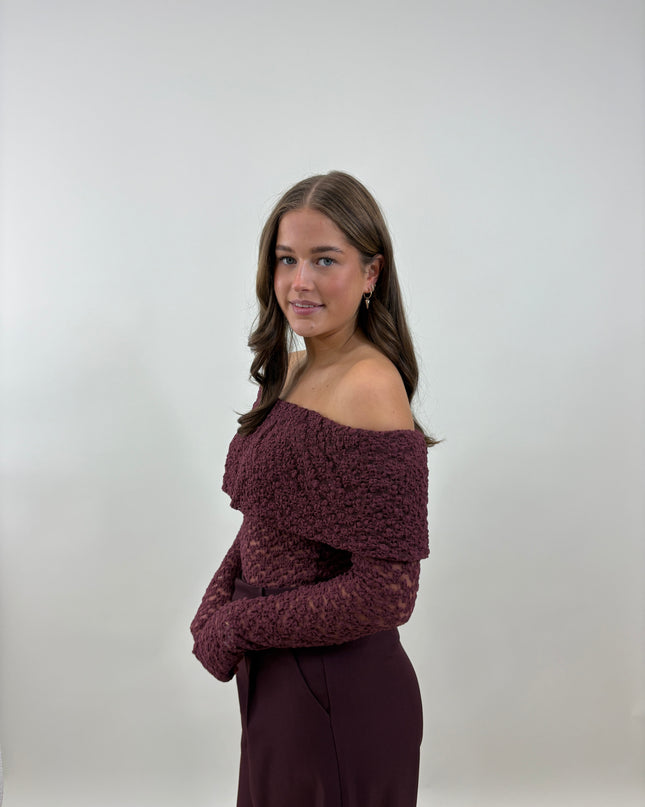Eva off-shoulder | Bordeaux