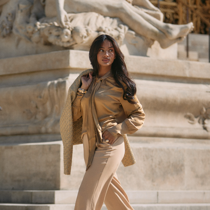 Bodile Camel Blouse | Freebird