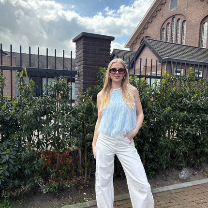  - Boho top blauw - Your Style Fashion