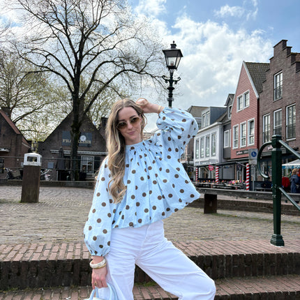  - Sabrina blouse blauw - Your Style Fashion