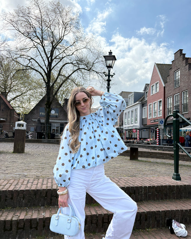  - Sabrina blouse blauw - Your Style Fashion