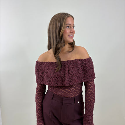 Eva off-shoulder | Bordeaux