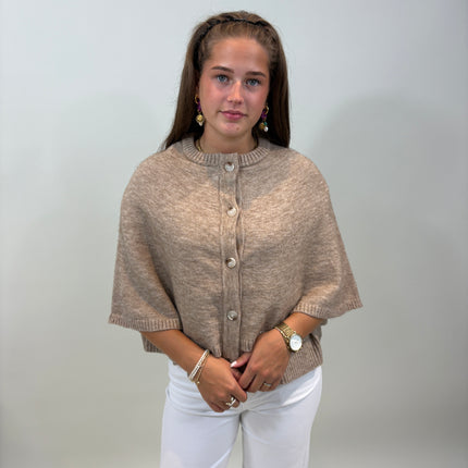 Cape trui beige