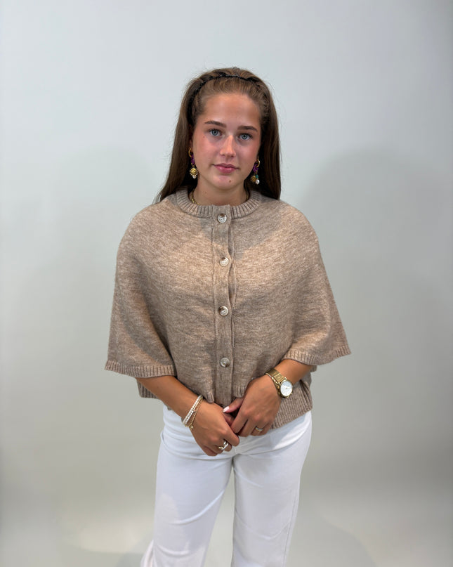 Cape trui beige