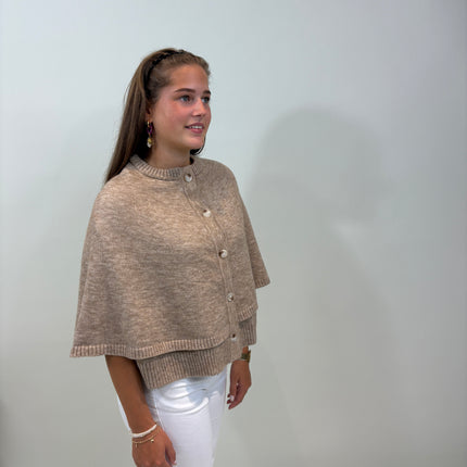 Cape trui beige