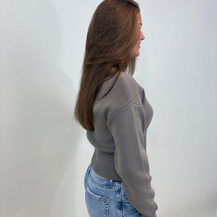 Esmee zip vest taupe