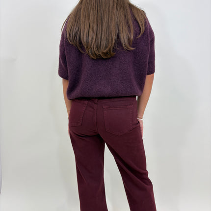 Tall jeans met strass rood | Queen Hearts