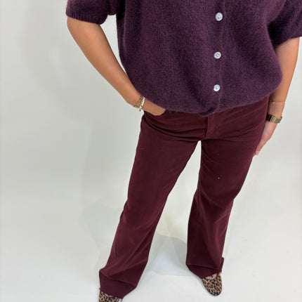 Tall jeans met strass rood | Queen Hearts