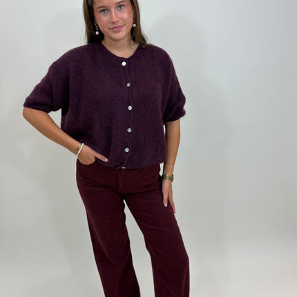 Tall jeans met strass rood | Queen Hearts