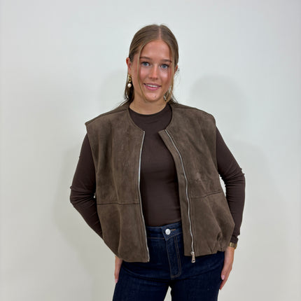 Suede spencer