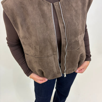 Suede spencer