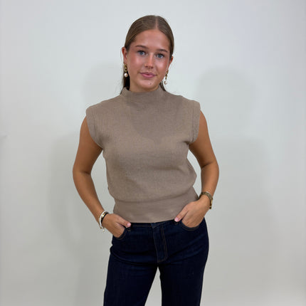 Milou top beige/licht bruin