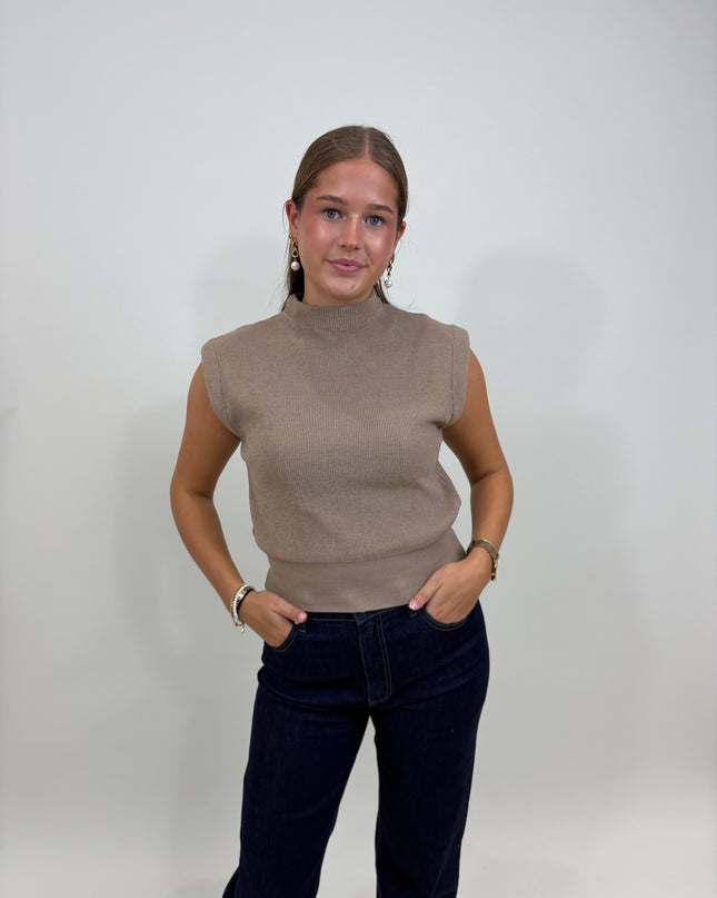 Milou top beige/licht bruin
