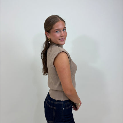 Milou top beige/licht bruin