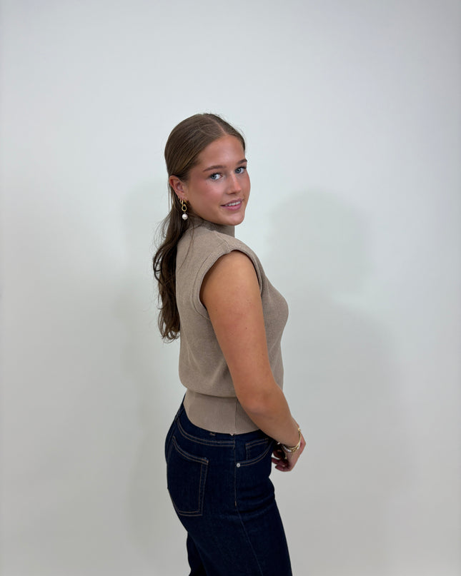 Milou top beige/licht bruin