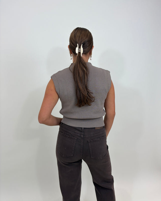 Tall jeans met strass bruin | Queen Hearts