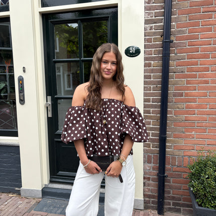  - Witte barrel met zak | Queen Hearts - Your Style Fashion