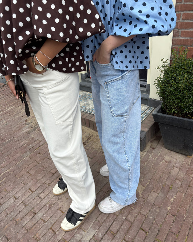  - Witte barrel met zak | Queen Hearts - Your Style Fashion