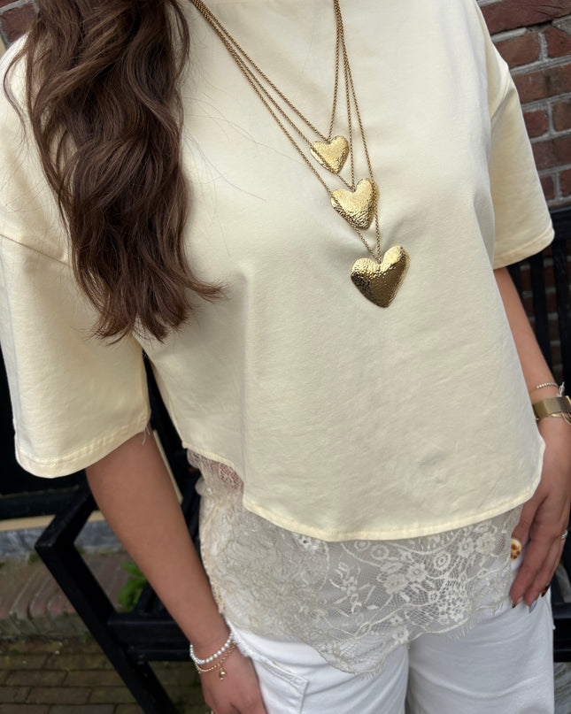  - Dana lace top geel - Your Style Fashion