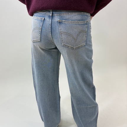 Balloon jeans blauw met strass | Queen Hearts