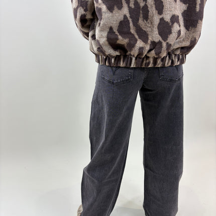 Balloon jeans zwart met strass | Queen Hearts