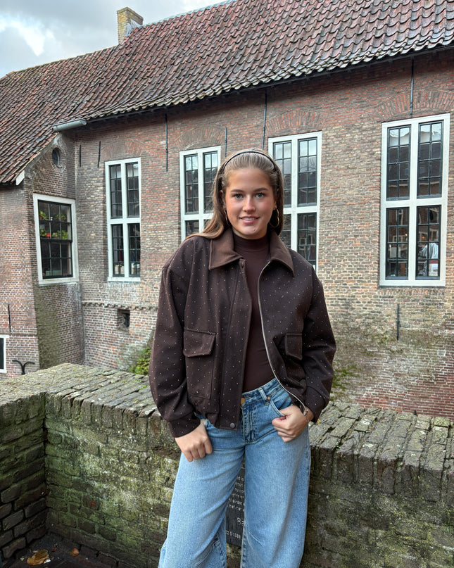 Stijn bomber donkerbruin