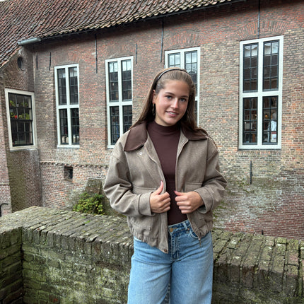 Stijn bomber lichtbruin