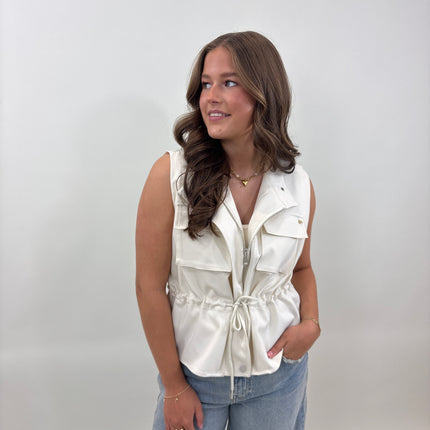 Gris gilet off-white
