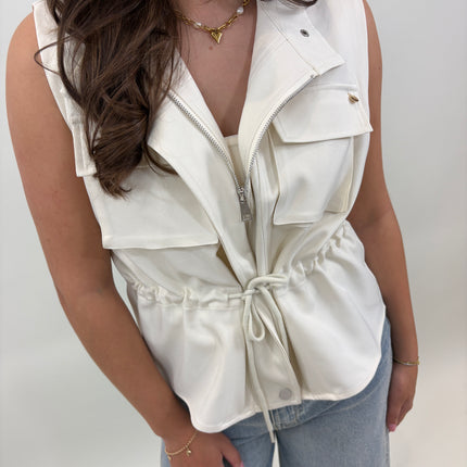 Gris gilet off-white