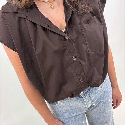 June blouse bruin