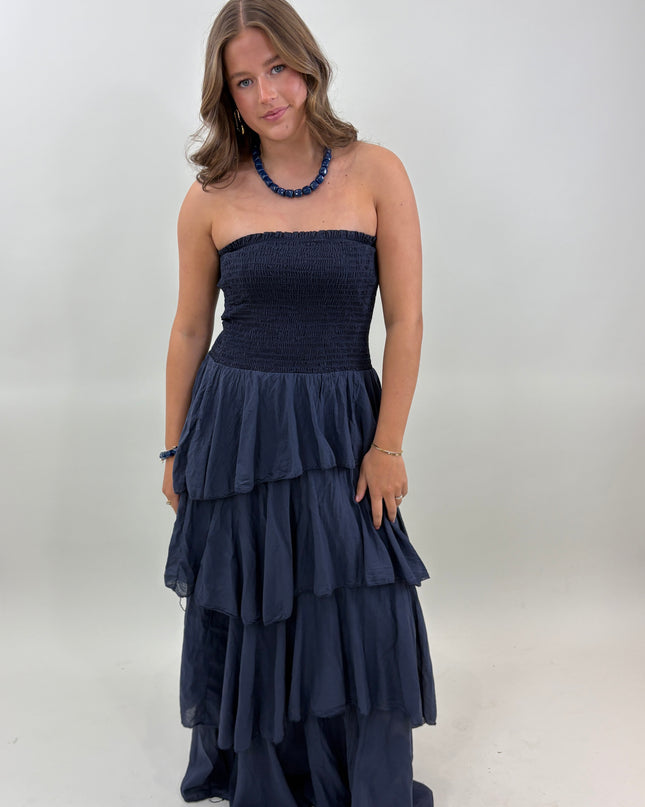  - Sophia dress donkerblauw - Your Style Fashion