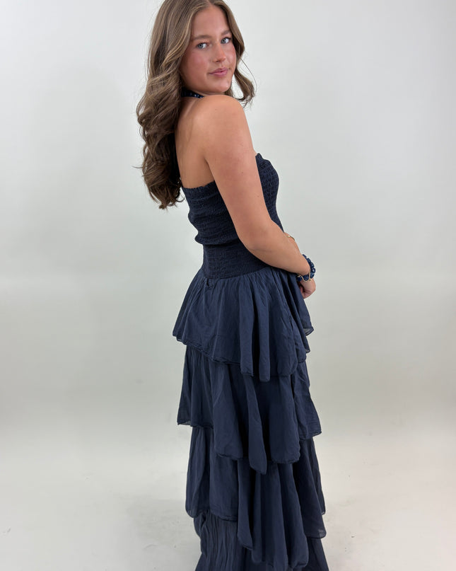  - Sophia dress donkerblauw - Your Style Fashion