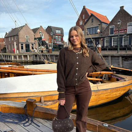 Fay vest donkerbruin