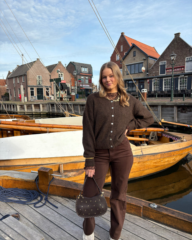 Fay vest donkerbruin