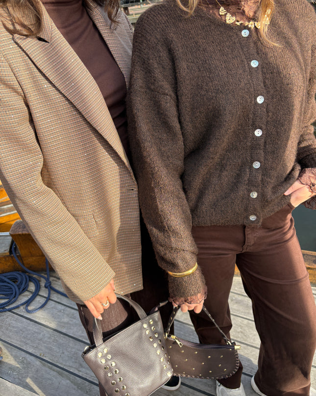 Fay vest donkerbruin