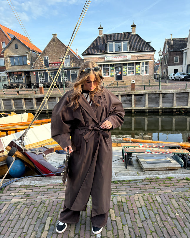 Loïs trenchcoat bruin
